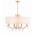 Crystorama ROL-18808-GA Antique Gold Rollins 8 Light Antique Gold Chandelier Image 1