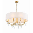 Crystorama ROL-18808-GA Antique Gold Rollins 8 Light Antique Gold Chandelier Image 6