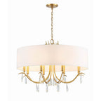 Crystorama ROL-18808-GA Antique Gold Rollins 8 Light Antique Gold Chandelier Image 5
