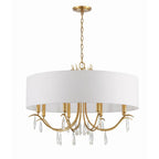 Crystorama ROL-18808-GA Antique Gold Rollins 8 Light Antique Gold Chandelier Image 4