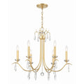 Crystorama ROL-18816-GA Antique Gold Rollins 6 Light Antique Gold Chandelier Image 1