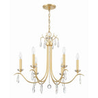 Crystorama Rollins 6 Light Antique Gold Chandelier