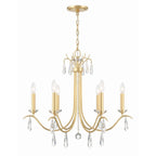 Crystorama ROL-18816-GA Antique Gold Rollins 6 Light Antique Gold Chandelier Image 3