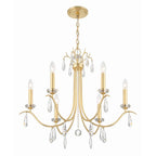 Crystorama ROL-18816-GA Antique Gold Rollins 6 Light Antique Gold Chandelier Image 2