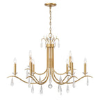 Crystorama ROL-18819-GA Antique Gold Rollins 9 Light Antique Gold Chandelier Image 7
