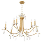 Crystorama ROL-18819-GA Antique Gold Rollins 9 Light Antique Gold Chandelier Image 6