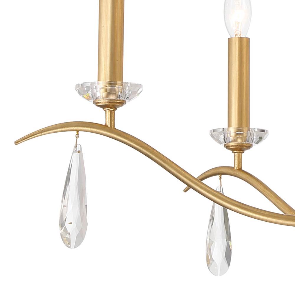 Crystorama ROL-18819-GA Antique Gold Rollins 9 Light Antique Gold Chandelier Image 5