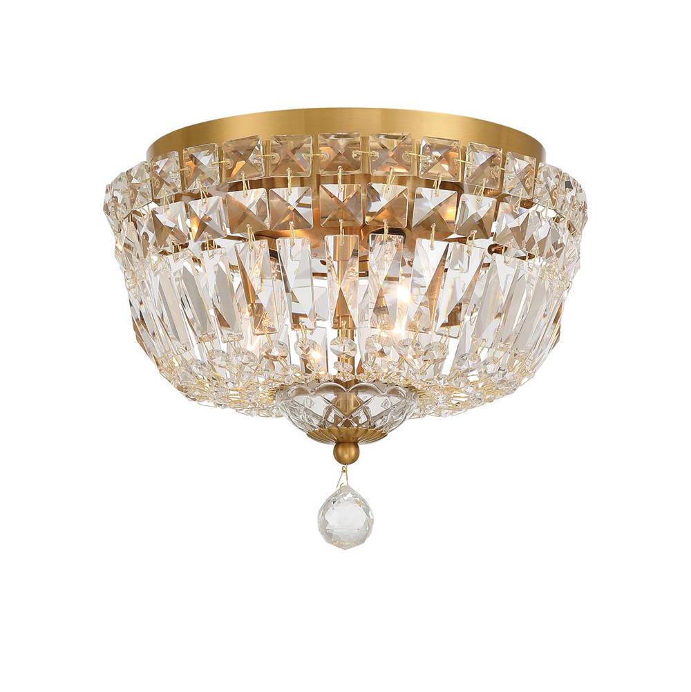 Crystorama ROS-A1003-AG-CL-MWP Aged Brass Roslyn 10'' Aged Brass Flush Mount Image 1