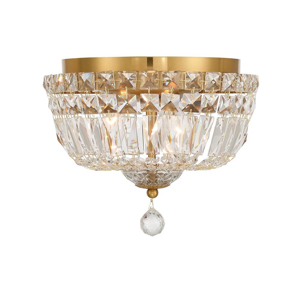 Crystorama ROS-A1003-AG-CL-MWP Aged Brass Roslyn 10'' Aged Brass Flush Mount Image 6