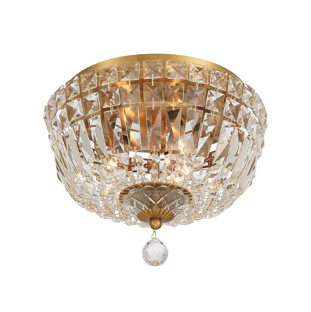 Crystorama ROS-A1003-AG-CL-MWP Aged Brass Roslyn 10'' Aged Brass Flush Mount Image 5