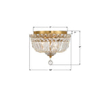 Crystorama ROS-A1003-AG-CL-MWP Aged Brass Roslyn 10'' Aged Brass Flush Mount Image 2