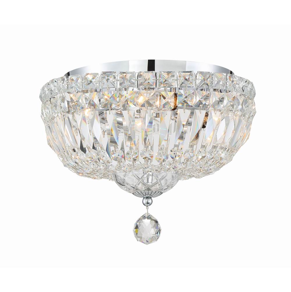 Crystorama Roslyn 10'' Aged Brass Flush Mount