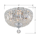 Crystorama Roslyn 12'' Aged Brass Flush Mount