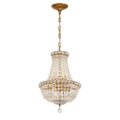 Crystorama ROS-A1006-AG-CL-MWP Aged Brass Roslyn 12'' Aged Brass Chandelier Image 1