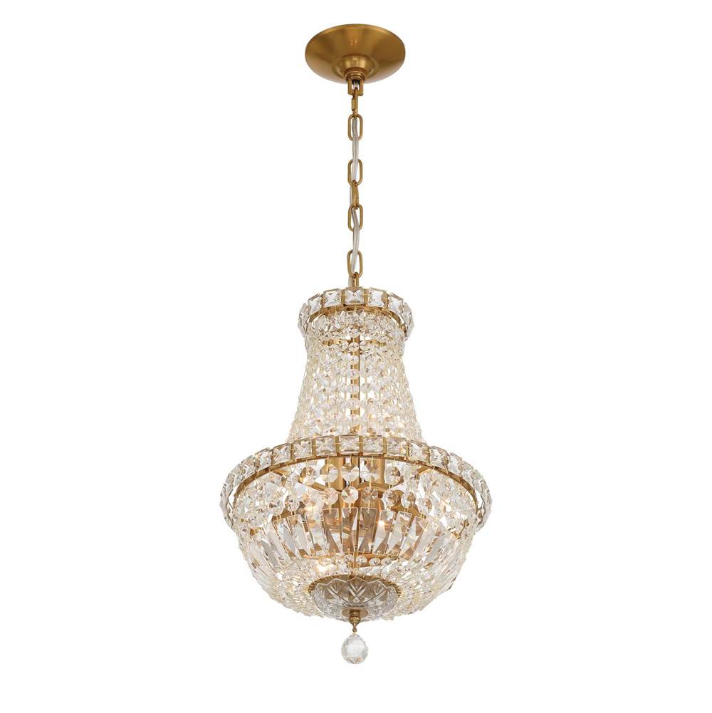 Crystorama ROS-A1006-AG-CL-MWP Aged Brass Roslyn 12'' Aged Brass Chandelier Image 5