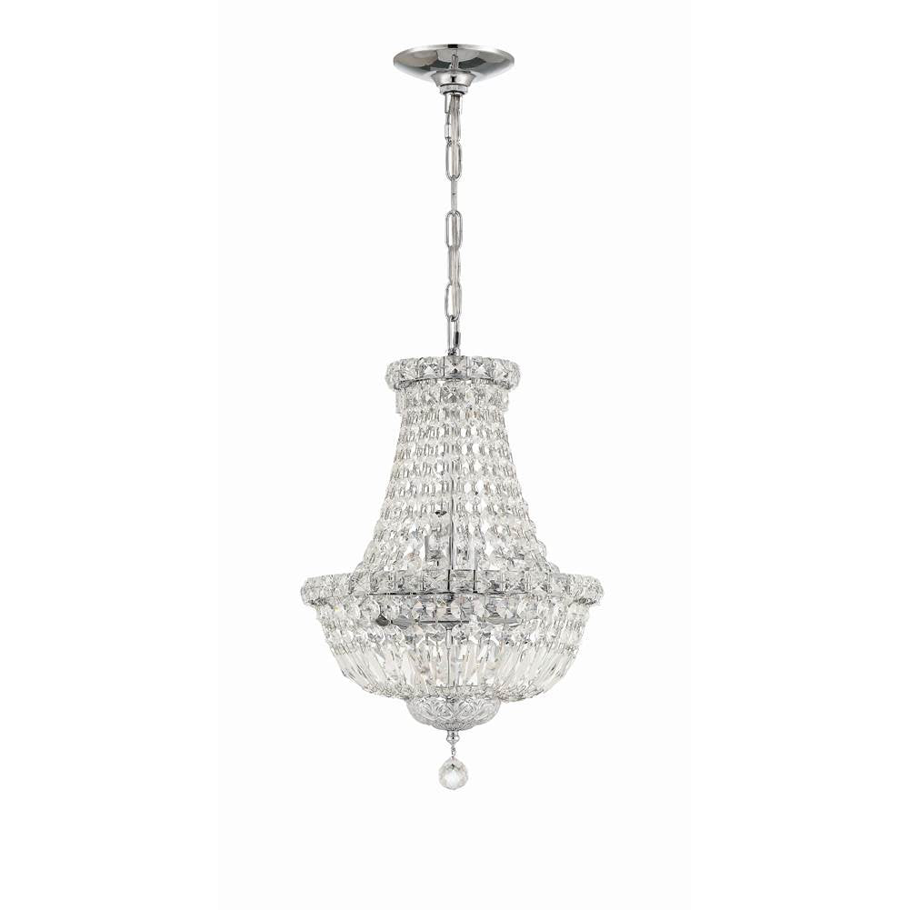 Crystorama ROS-A1006-CH-CL-MWP Polished Chrome Roslyn 5 Light Polished Chrome Mini Chandelier Image 6