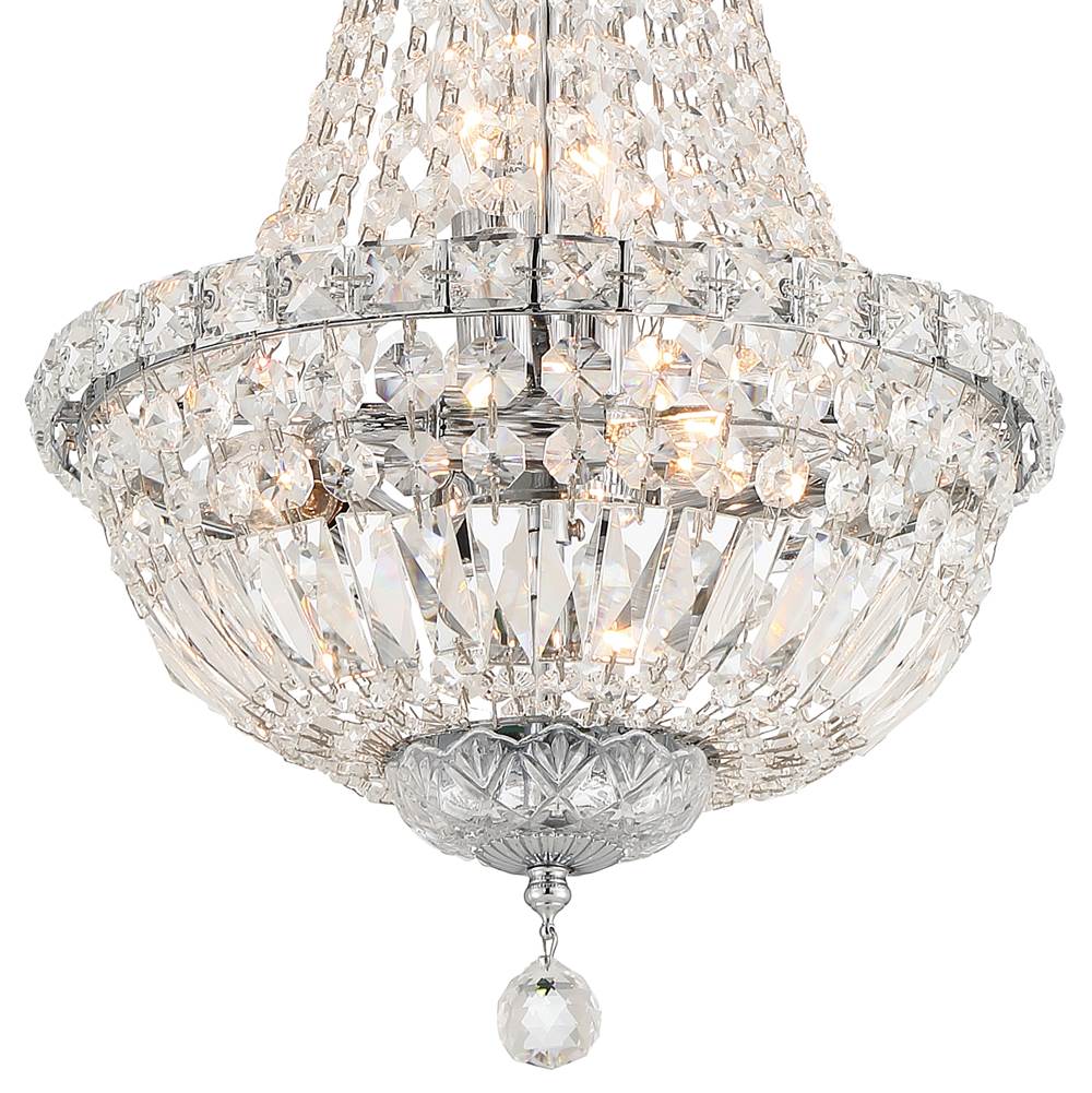 Crystorama ROS-A1006-CH-CL-MWP Polished Chrome Roslyn 5 Light Polished Chrome Mini Chandelier Image 4