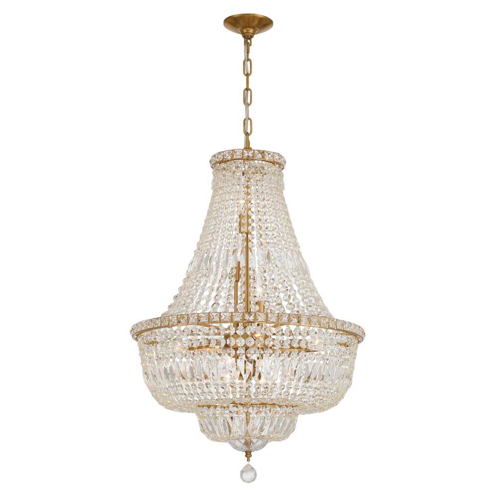 Crystorama ROS-A1009-AG-CL-MWP Aged Brass Roslyn 22'' Aged Brass Chandelier Image 1