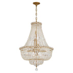 Crystorama ROS-A1009-AG-CL-MWP Aged Brass Roslyn 22'' Aged Brass Chandelier Image 1