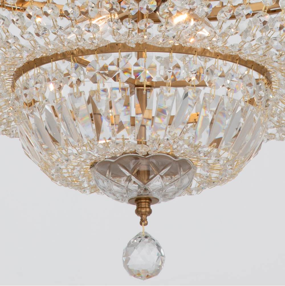 Crystorama ROS-A1009-AG-CL-MWP Aged Brass Roslyn 22'' Aged Brass Chandelier Image 4
