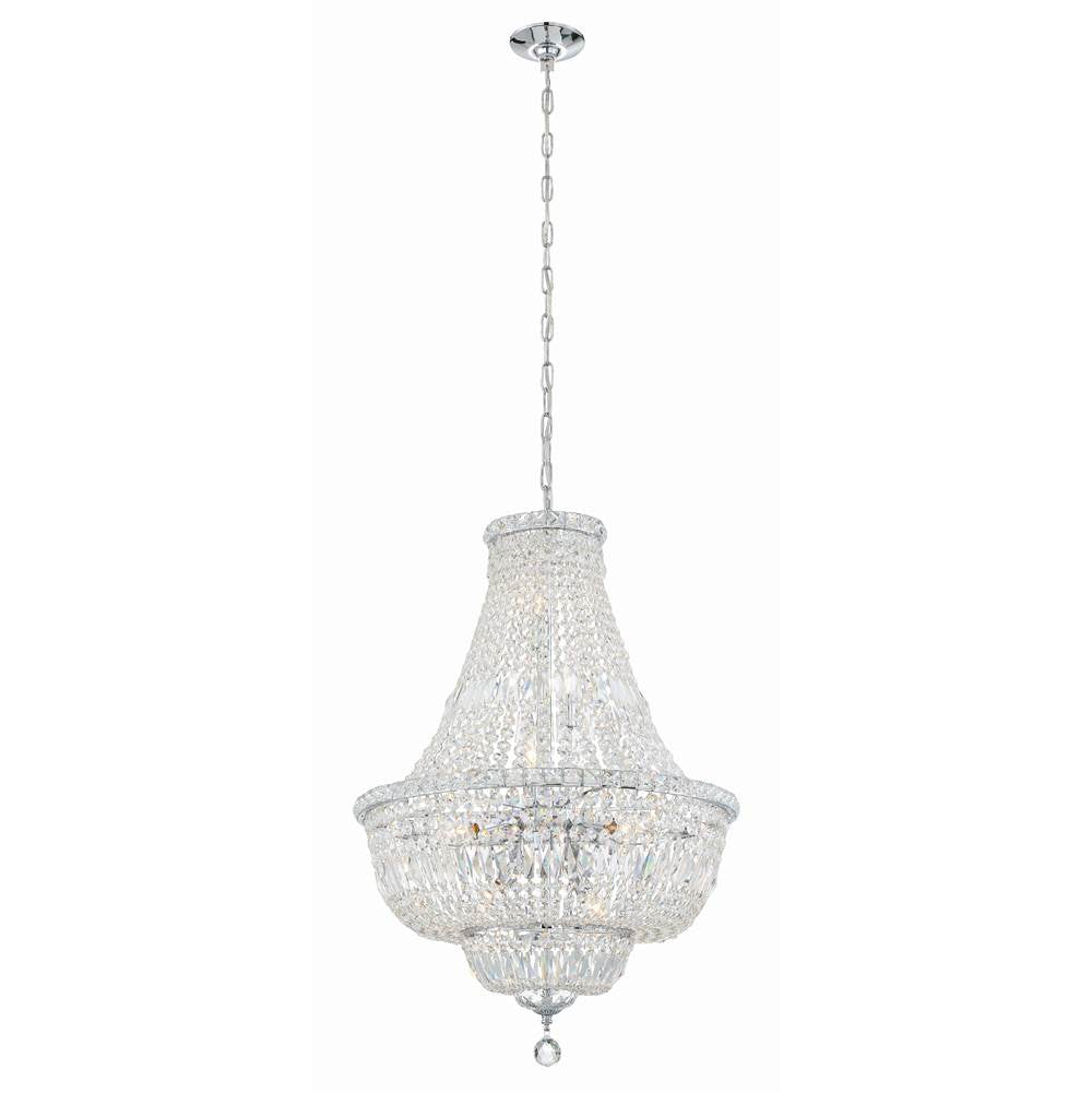Crystorama Roslyn 22'' Aged Brass Chandelier