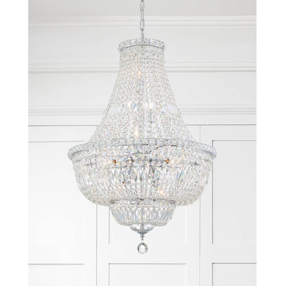 Crystorama ROS-A1009-CH-CL-MWP Polished Chrome Roslyn 9 Light Polished Chrome Chandelier Image 3
