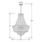 Crystorama ROS-A1009-CH-CL-MWP Polished Chrome Roslyn 9 Light Polished Chrome Chandelier Image 2