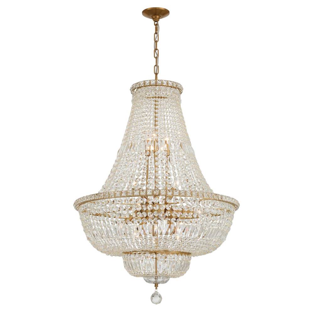 Crystorama ROS-A1015-AG-CL-MWP Aged Brass Roslyn 28'' Aged Brass Chandelier Image 1