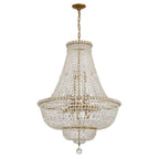 Crystorama Roslyn 28'' Aged Brass Chandelier