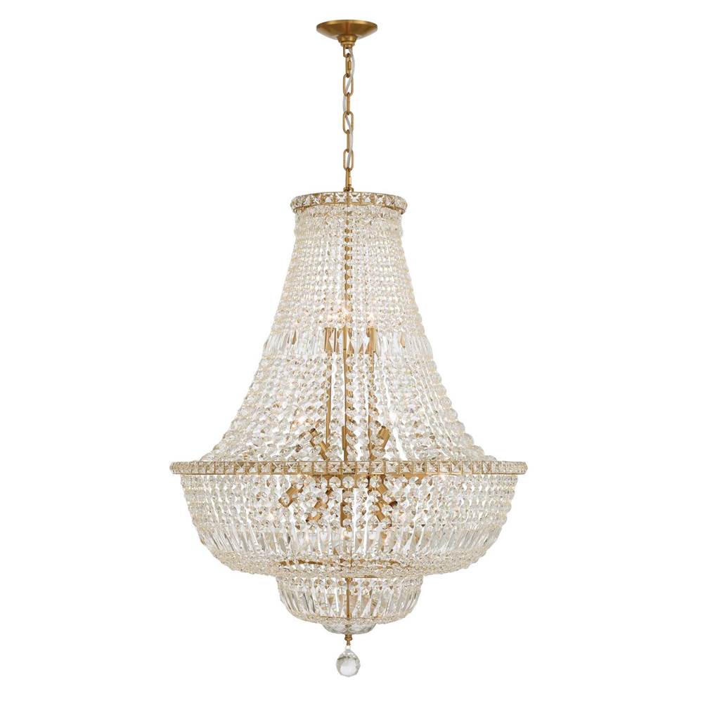 Crystorama ROS-A1015-AG-CL-MWP Aged Brass Roslyn 28'' Aged Brass Chandelier Image 6
