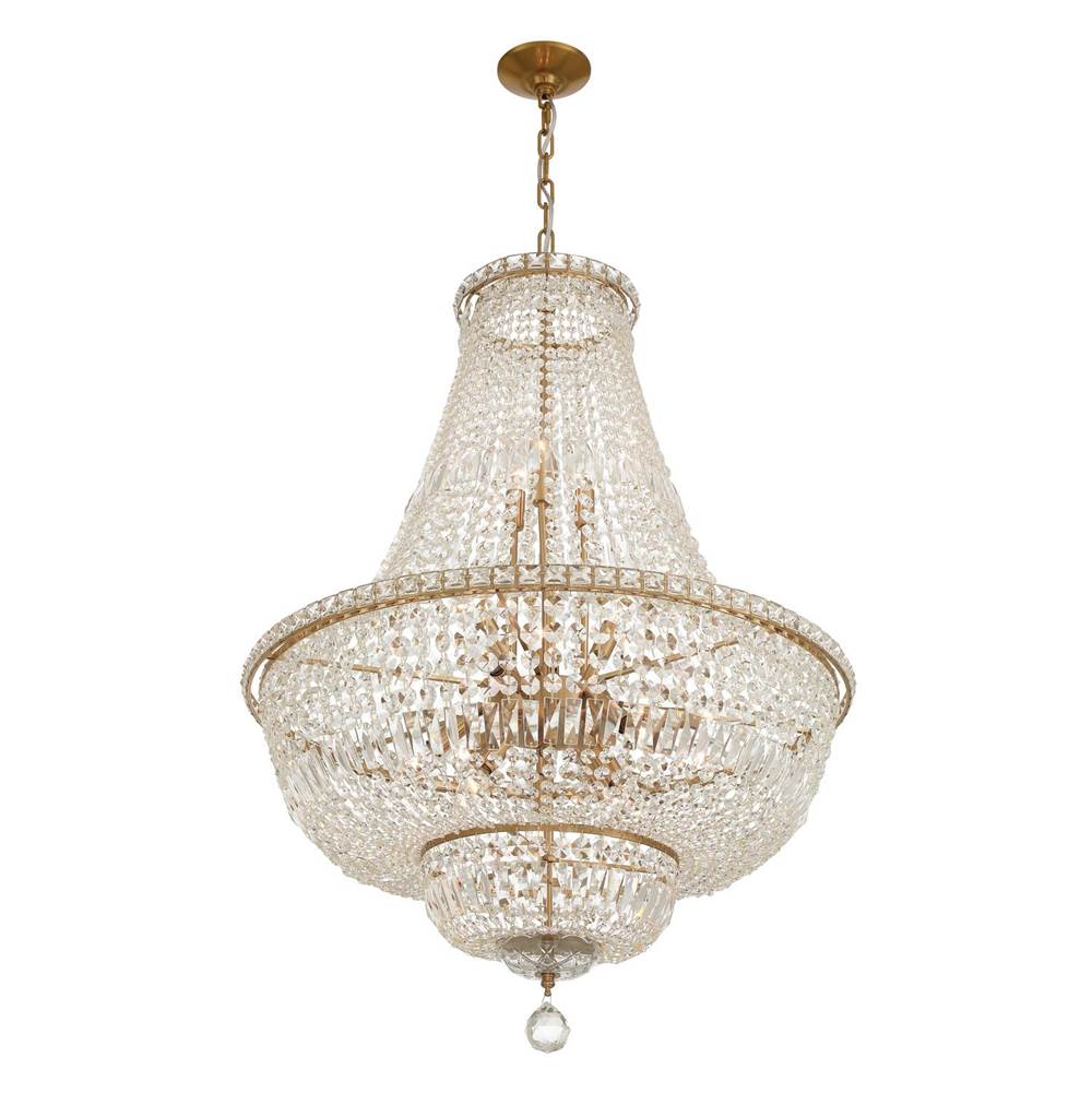 Crystorama ROS-A1015-AG-CL-MWP Aged Brass Roslyn 28'' Aged Brass Chandelier Image 5