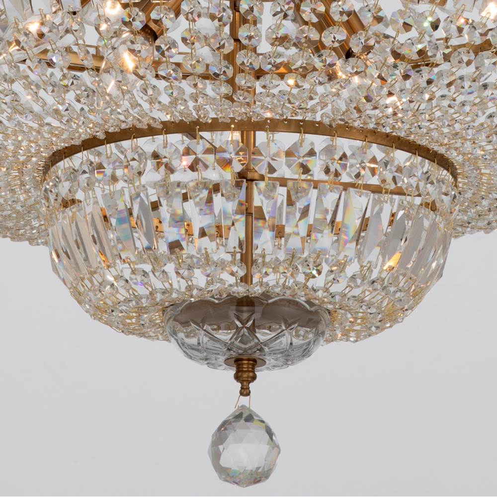 Crystorama ROS-A1015-AG-CL-MWP Aged Brass Roslyn 28'' Aged Brass Chandelier Image 4