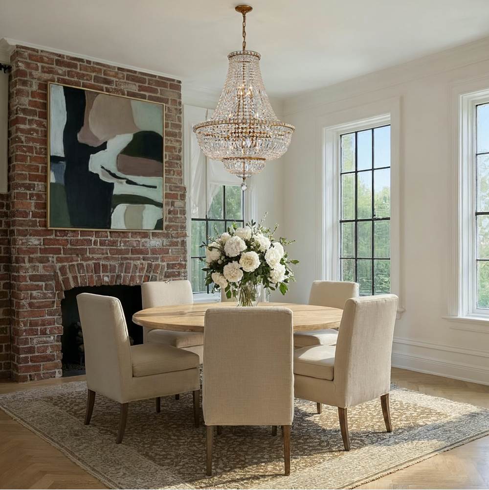 Crystorama ROS-A1015-AG-CL-MWP Aged Brass Roslyn 28'' Aged Brass Chandelier Image 3
