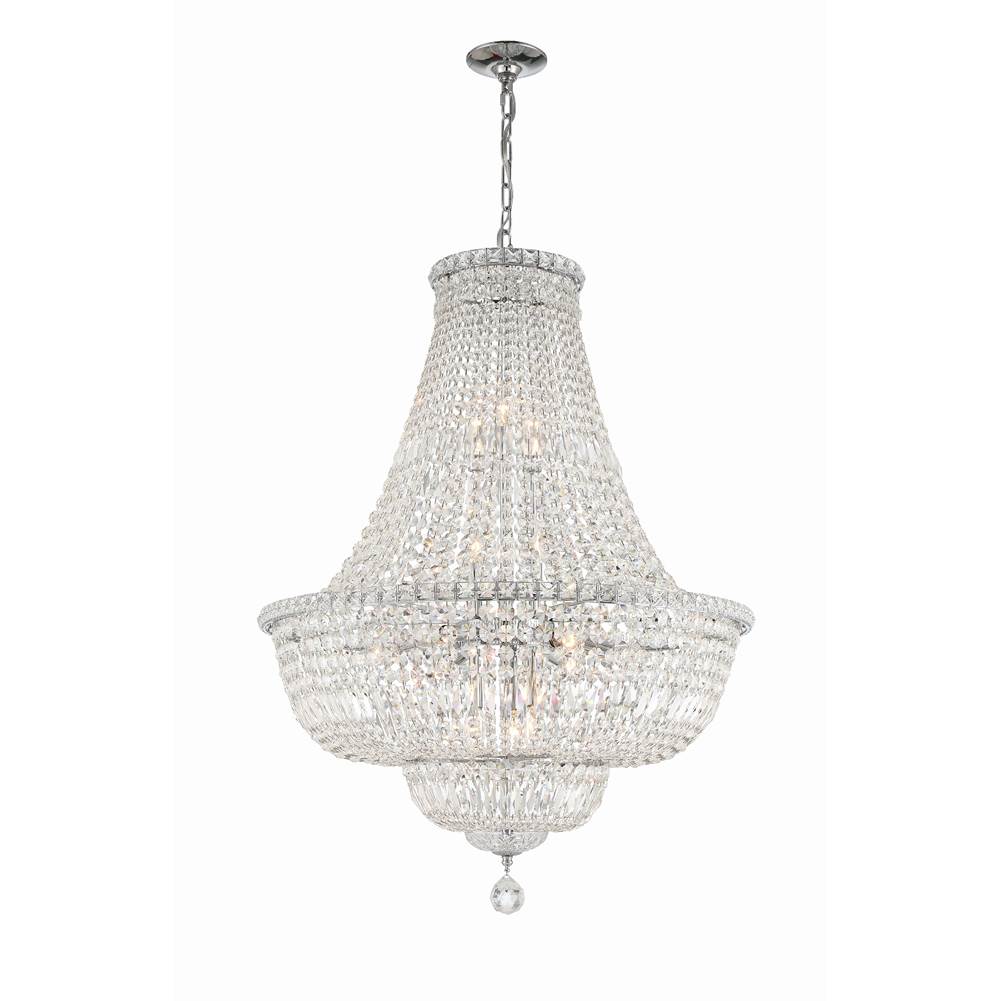 Crystorama Roslyn 28'' Aged Brass Chandelier
