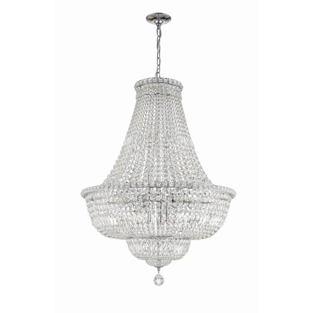 Crystorama ROS-A1015-CH-CL-MWP Polished Chrome Roslyn 15 Light Polished Chrome Chandelier Image 6