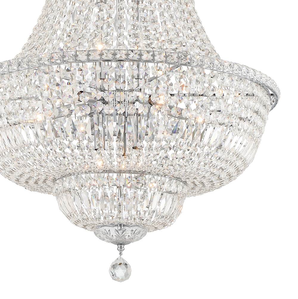 Crystorama ROS-A1015-CH-CL-MWP Polished Chrome Roslyn 15 Light Polished Chrome Chandelier Image 4