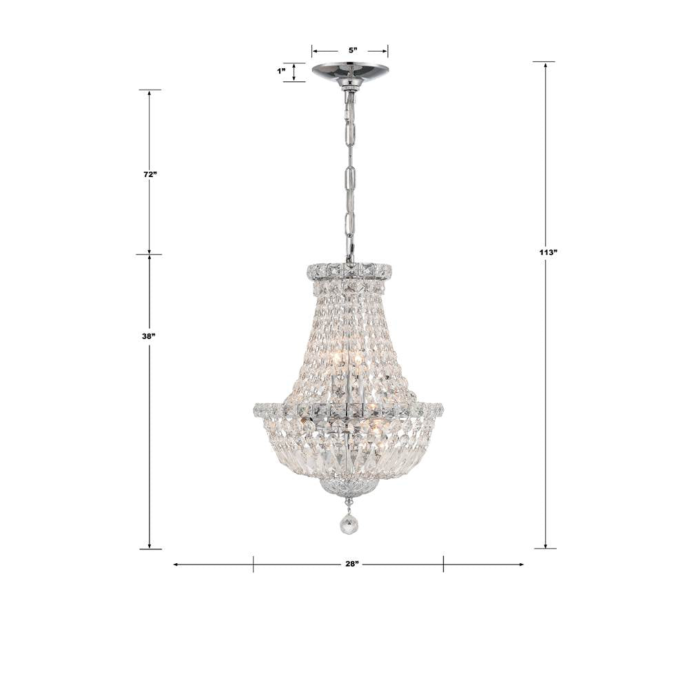 Crystorama ROS-A1015-CH-CL-MWP Polished Chrome Roslyn 15 Light Polished Chrome Chandelier Image 2