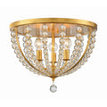 Crystorama ROX-A9000-GA Antique Gold Roxy 3 Light Antique Gold Ceiling Mount Image 1