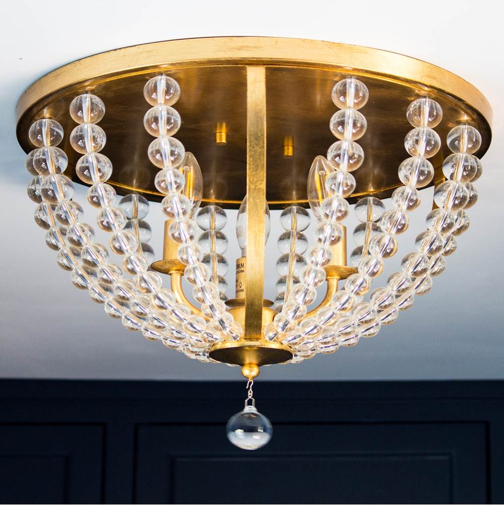 Crystorama ROX-A9000-GA Antique Gold Roxy 3 Light Antique Gold Ceiling Mount Image 3