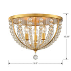 Crystorama ROX-A9000-GA Antique Gold Roxy 3 Light Antique Gold Ceiling Mount Image 2