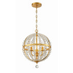 Crystorama Roxy 3 Light Antique Gold Chandelier