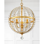 Crystorama ROX-A9003-GA Antique Gold Roxy 3 Light Antique Gold Chandelier Image 4