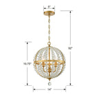 Crystorama ROX-A9003-GA Antique Gold Roxy 3 Light Antique Gold Chandelier Image 2
