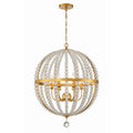 Crystorama ROX-A9006-GA Antique Gold Roxy 6 Light Antique Gold Chandelier Image 1