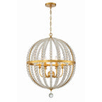 Crystorama ROX-A9006-GA Antique Gold Roxy 6 Light Antique Gold Chandelier Image 1