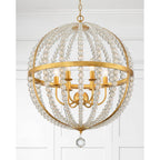 Crystorama ROX-A9006-GA Antique Gold Roxy 6 Light Antique Gold Chandelier Image 3