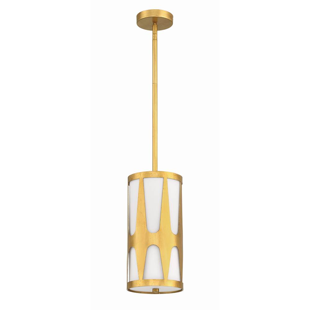 Crystorama Royston 1 Light Black Pendant