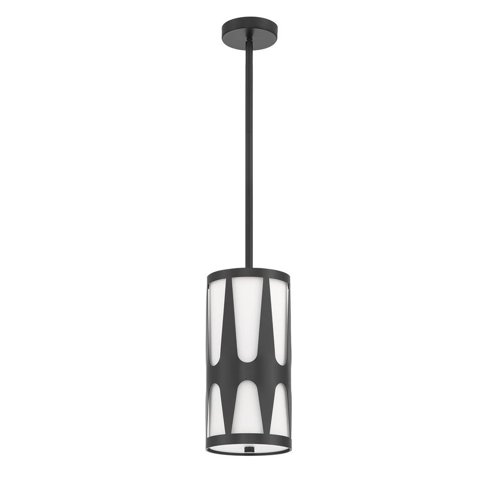 Crystorama Royston 1 Light Black Pendant