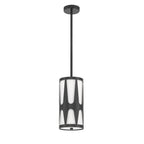 Crystorama Royston 1 Light Black Pendant