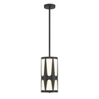 Crystorama ROY-801-BK Black Royston 1 Light Black Pendant Image 3